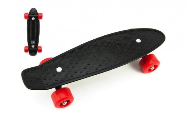 Pennyboard Skateboard für Anfänger – Schwarz, rote Räder