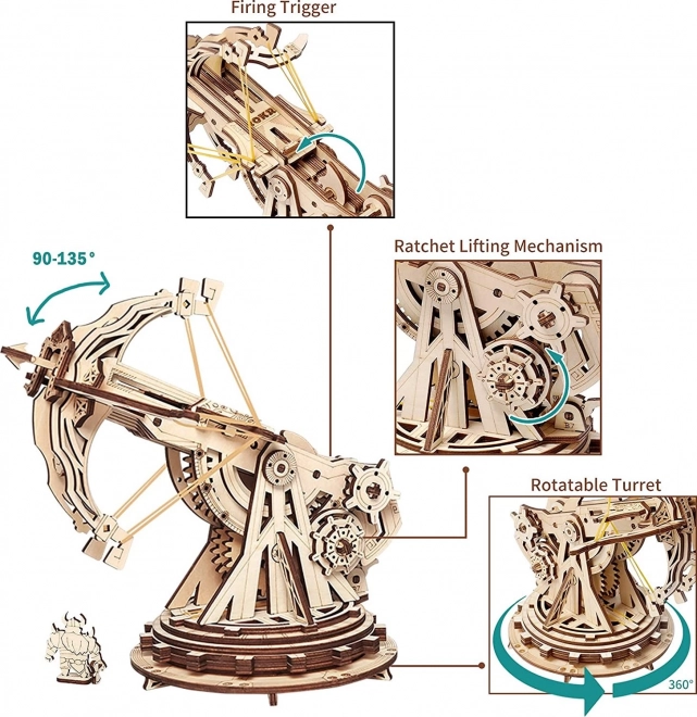 Robotime Rokr 3D Holzpuzzle Belagerungs-Ballista