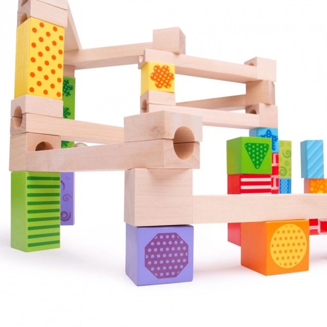 Bunte Holz-Murmelbahn von Bigjigs Toys