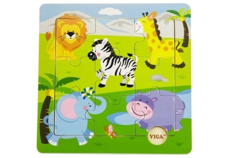 Holzpuzzle Safari-Tiere