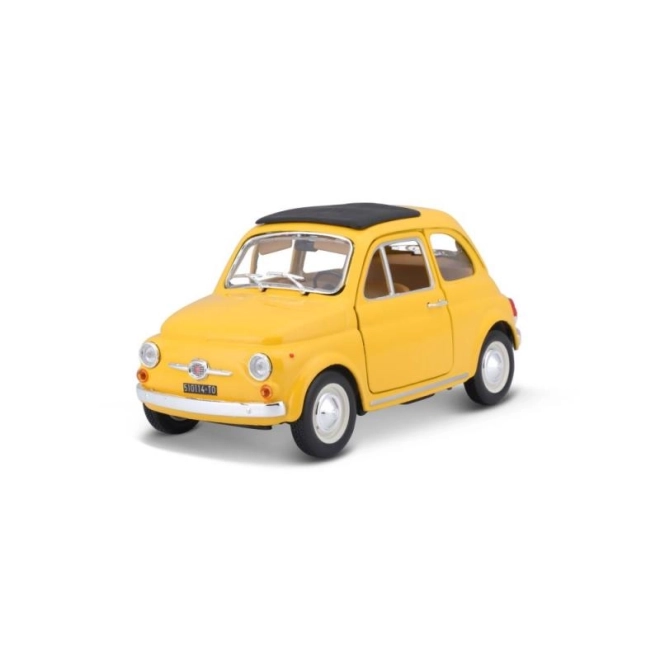 Klassischer Fiat 500 F Modellauto Gelb