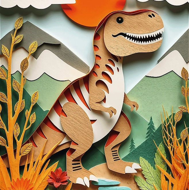 Puzzle Papierkunst: Dinosaurier 160 Teile
