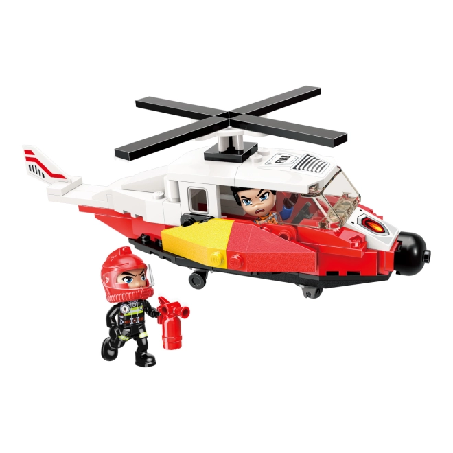Rettungshubschrauber mit Funktionsdetails