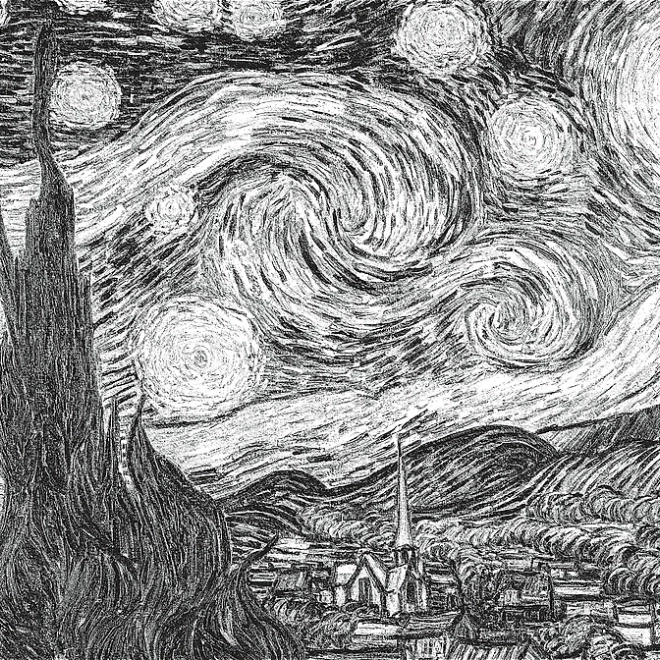 Puzzle mit Rahmen Sternennacht 500 Teile