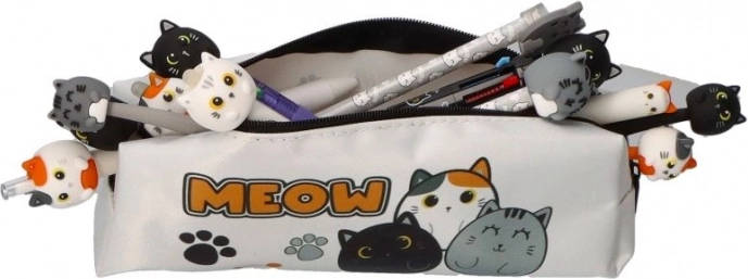 Einkammer-Federmäppchen mit Katzen MEOW