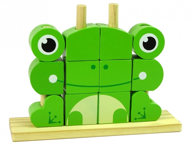 Kreative Holzbausteine 3D Puzzle Frosch