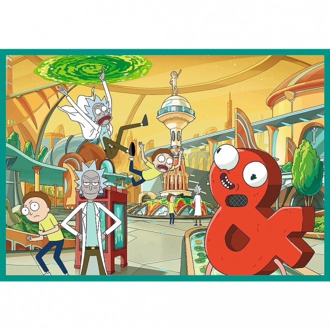 Puzzle 4x250 Verrückte Welt von Rick und Morty von Trefl