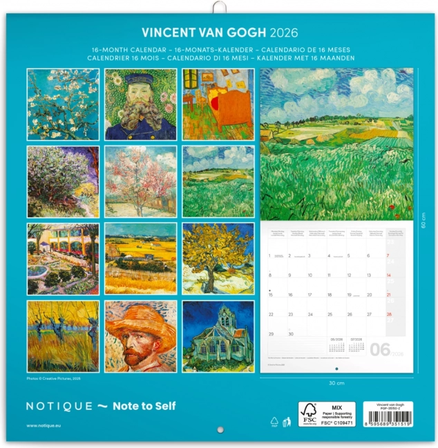 Notizkalender Vincent van Gogh 2026
