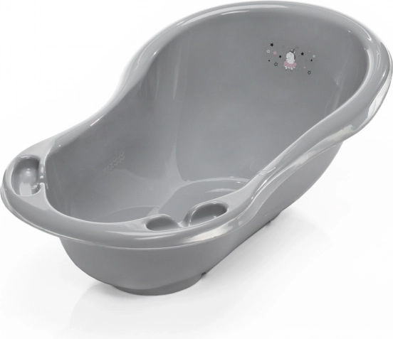 Badewanne 84 cm „Unicorn“ mit Stöpsel, Grau/Rosa