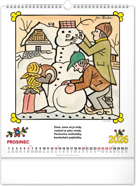Wandkalender Josef Lada - Reime 2026