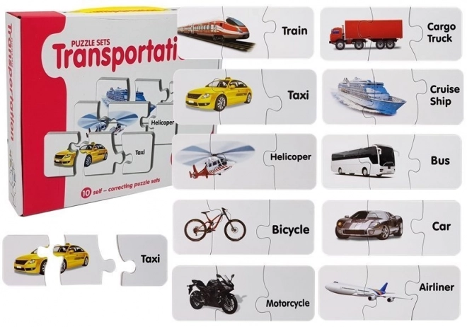 Edukatives Puzzle Transport Verbindungen