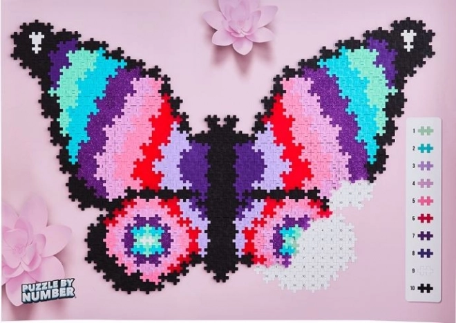 Plus-Plus Bausteine Puzzle Zahlen - Schmetterling 800 Teile