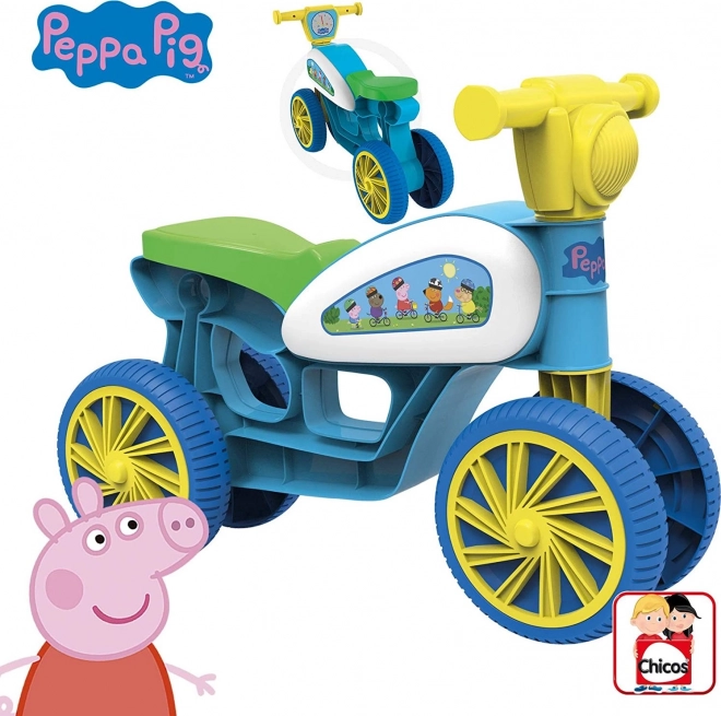 Chicos Laufrad Mini Custom Peppa Pig Blau