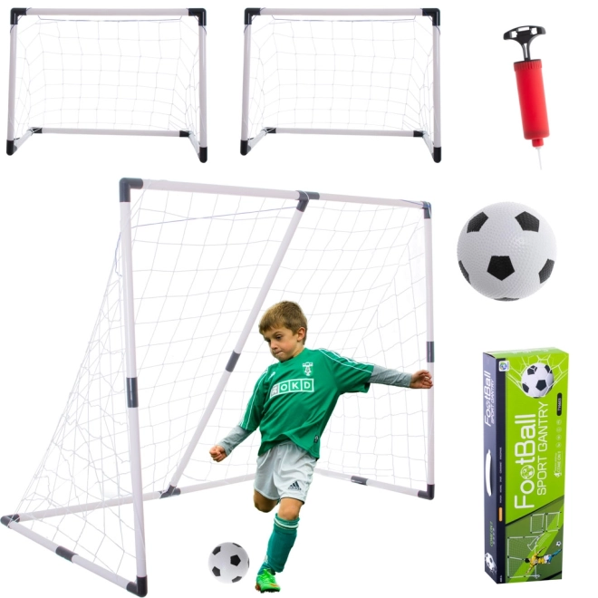 2-in-1 Fußballtor für Kinder 143x110x70 cm