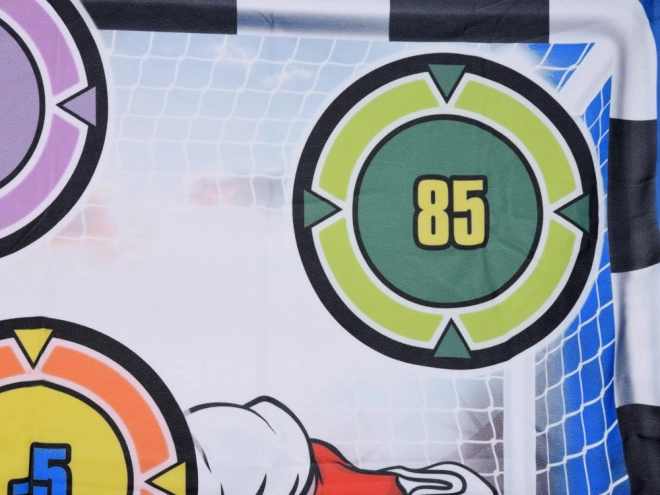Set für Fußballspiel mit Zielscheibe und leuchtendem Ball