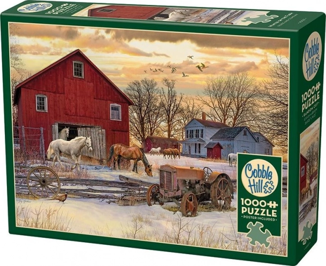 Winter auf dem Bauernhof Puzzle 1000 Teile