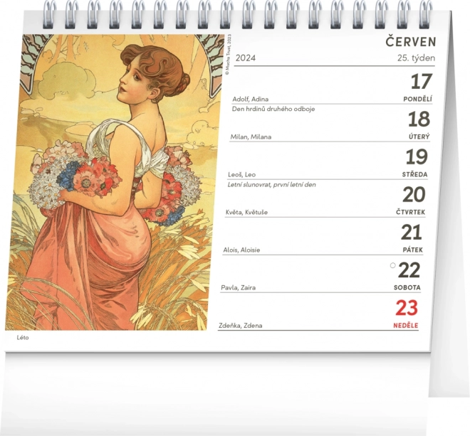 Tischkalender Alfons Mucha 2024