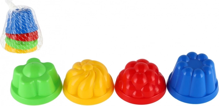 Kunststoff-Sandformen – runde Sandkuchen 8 cm, Set 4 Stk. im Netz
