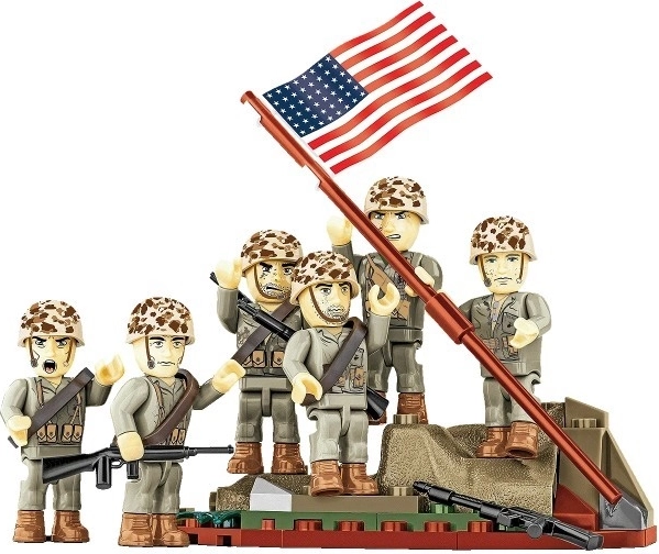 Bausteine Raising the Flag on Iwo Jima 1945 - 87 Teile