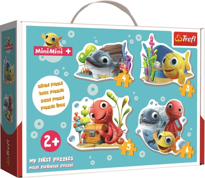 Baby-Puzzle Fische MiniMini 4-in-1 für Kleinkinder