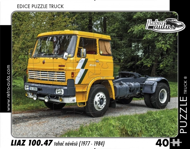 Retro Autos Puzzle Truck Liaz 100.47 Sattelzug (1977-1984) 40 Teile