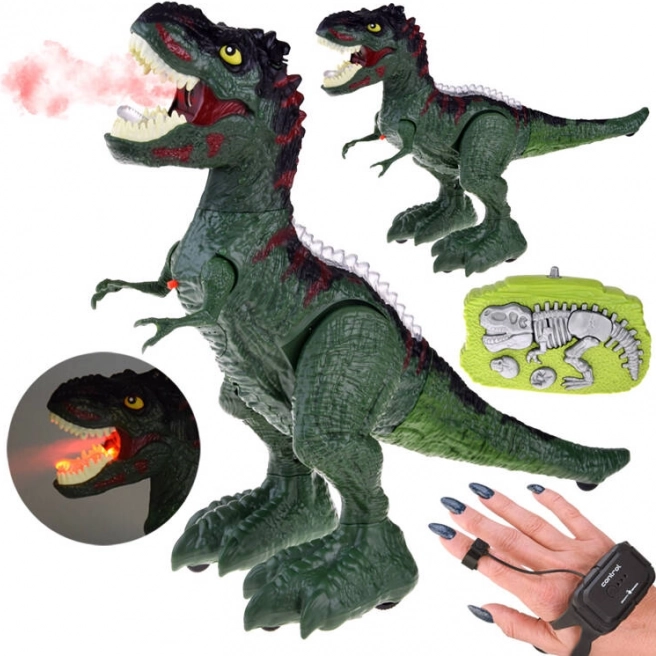 RC-Dinosaurier, gesteuert per Gesten und Fernbedienung, mit Licht, Sound und Dampf – Zi