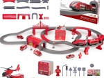 Woopie elektrische Eisenbahn mit Feuerwehr-Rettungsstation, 92 Teile