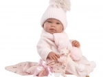 Llorens New Born Mädchen – realistische Babypuppe 43 cm, Ganzvinylkörper