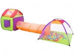 Kinderspielzelt mit Tunnel und 200 Bällen