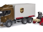 Nutzfahrzeug SCANIA Super 560R UPS mit Gabelstapler BRUDER 1:16