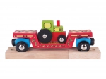 Bigjigs Rail Wagen mit Traktor und zwei Schienen