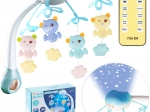 Baby-Mobile mit Projektor und Fernbedienung, 500 Melodien