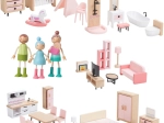 Holzmöbel-Set für Puppenhaus mit Familie 5-in-1