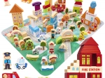 Holz Bildungsstadt Puzzle 120 Teile