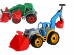 Plastiktraktor – Bagger mit Schaufel, grün