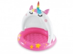 INTEX Aufblasbares Kinderplanschbecken mit Sonnendach – Einhorn