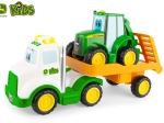 John Deere Traktor Johnny mit Tieflader 37 cm
