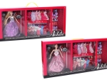 Puppe mit Kleiderschrank und Modeaccessoires