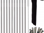 Set aus 10 wiederverwendbaren Edelstahl-Trinkhalmen mit Bürste und Etui