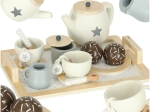 Holz-Tee-Set für Kinder mit Tablett und Tassen