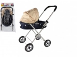 Faltbarer Puppenwagen aus Stoff und Metall, 29 × 56 × 50 cm