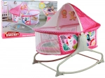 Multifunktionales Babybett mit Schaukel 2-in-1 in Rosa