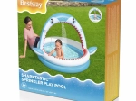 Aufblasbares Kinderplanschbecken mit Dusche Sharktastic
