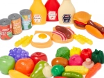 Kunststoff-Lebensmittel für die Kinderküche – großes Set 44-tlg. CASDON