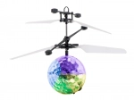 Fliegende Disokugel mit LED, Handsteuerung und Bewegungssensor
