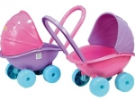 Tiefer Kunststoff-Puppenwagen in verschiedenen Farben