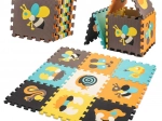 Schaumstoff-Lernmatte Puzzle Tiere 85 × 85 cm, 9 Teile