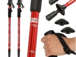 Klappbare Trekkingstöcke für Nordic Walking, 2 Stück rot