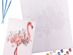Malen nach Zahlen Leinwand Flamingo