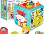 WOOPIE interaktiver sensorischer Montessori-Würfel 6-in-1 mit Formsortierer